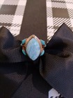 Genuine Larimar & Sleeping Beauty Turquoise Ring in SIZE 6 — photo 4