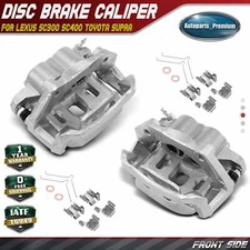 2x Front Sides Disc Brake Caliper w/ Bracket for Lexus SC300 SC400 Toyota Supra