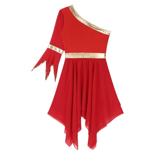 Para mujeres Disfraz de Baile Fiesta Vestido Show Vestidos de Baile Ropa Corta Borde Gimnasio - Imagen 13 de 77