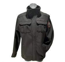 Weatherproof Expedition Black Jacket Teens Size L 14/16 Logo Patch Very Nice 