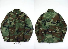USMC Vintage 80s Military 1985 GENERAL Zip M-65 Camouflage Field Jacket Size M R