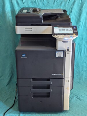 Konica Minolta Bizhub C220 Color Multifunction Printer Scanner Copier Fax  ️ 