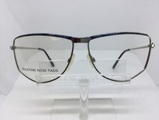 1980's Sophia Loren Beau Rivage Eyeglasses Sunglasses Large Silver Metal Ladies