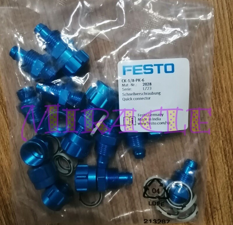 10PC/bag NEW FOR FESTO CK-1/8-PK-6 2028 Quick tightening joint