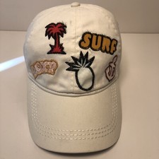 ROXY SURFING White Embroidered Patches adjustable cap / hat - Strap back