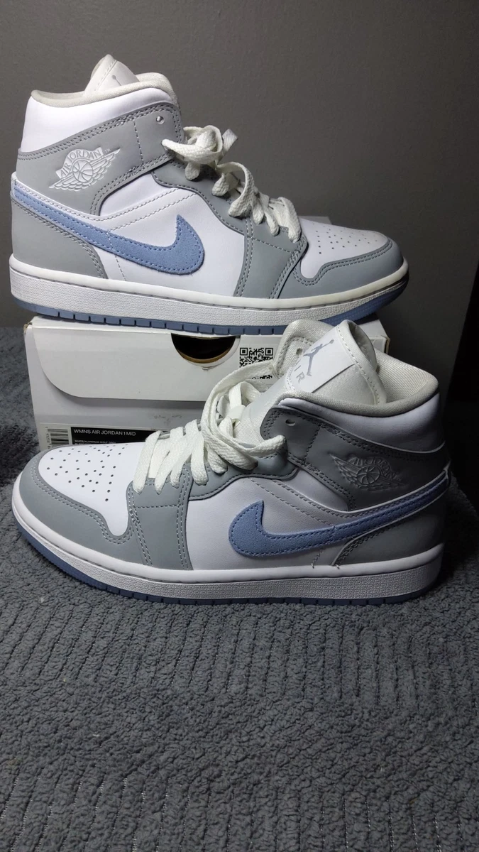 Jordan 1 Mid Wolf Grey Aluminum W | eBay