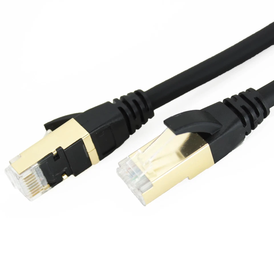 Ethernet Cable RJ45 Cat8 40GBPS Network Gold Super Fast LAN Lead SSTP Patch LOT - Image 3 of 4