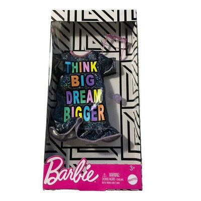 Barbie Puppenkleidung Kleid Think Big Dream Bigger Mattel NEU OVP