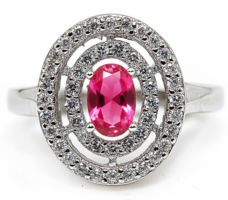 2CT Heat Treated Rubellite Tourmaline 925 Sterling Silver Ring Sz 7 MM3-3