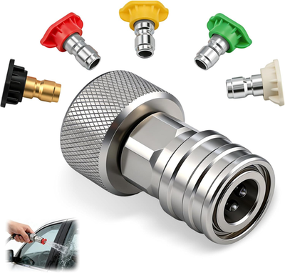 #ad Garden Hose to Pressure Washer Adapter3 4quot; GHT to 1 4quot; Quick ConnectStainless $23.09