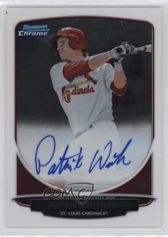 2013 Bowman Chrome Prospects Auto Patrick Wisdom #BCP-PW Auto 0q3