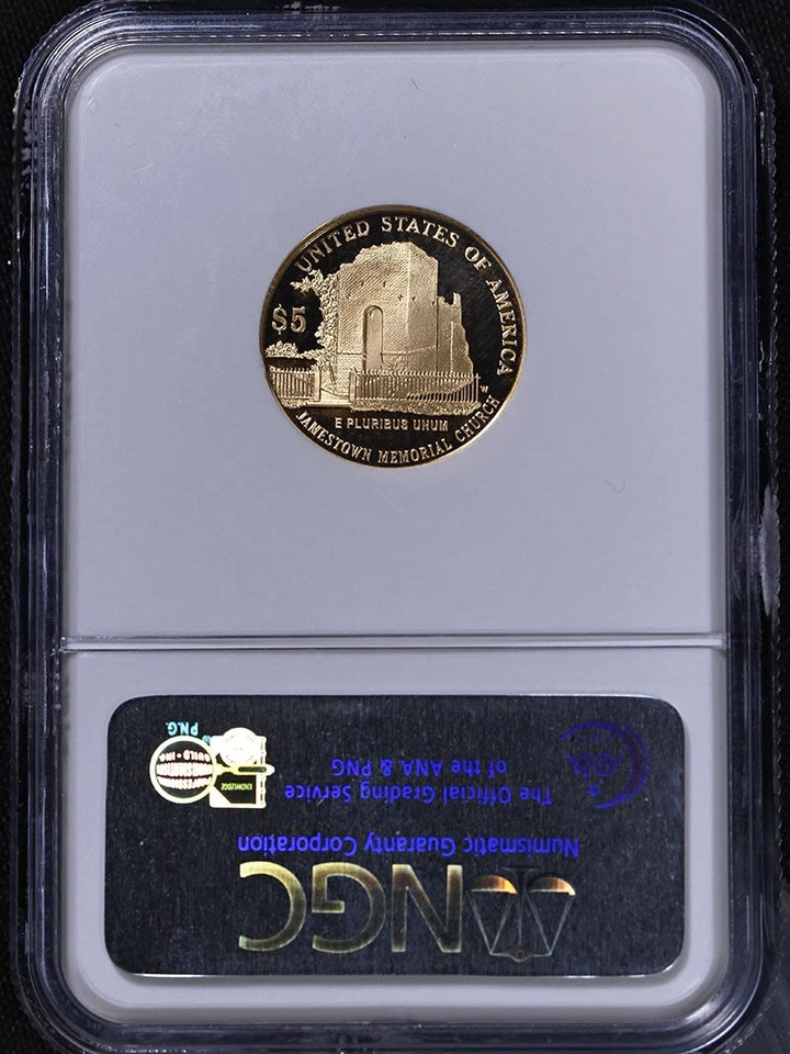2007-W Jamestown Commemorative Gold $5 NGC PF70 Ultra Cameo - STOCK - Image 4 of 4