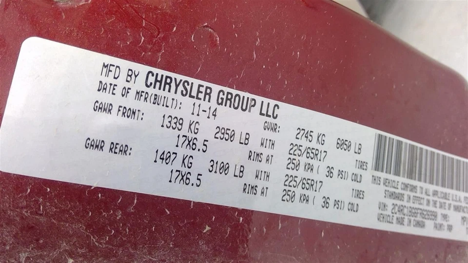 Used Front Left Door Glass Front fits: 2015 Chrysler Town & country Front Left G Foto 4 de 4