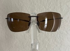 Maui Jim Lighthouse AUTHENTIC H423-26 65mm Brown POLARIZED Rimless Sunglasses