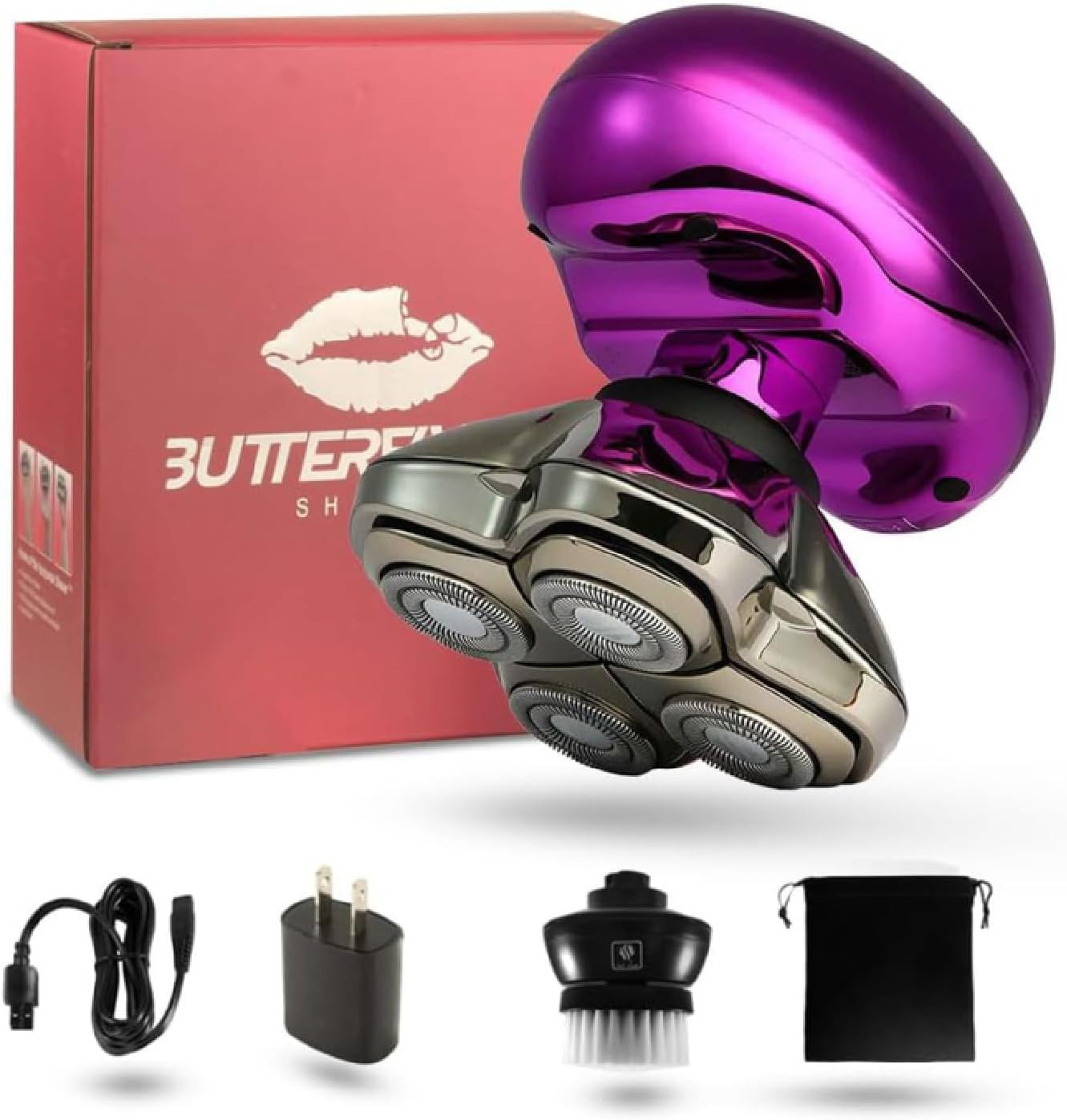 Butterfly Kiss Pro Viola: Rasoio Elettrico Donna per Pelle Sensibile
