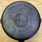 Vtg Griswold Cast Iron Skillet No 9 Large Block Logo EPU 710 B Restored