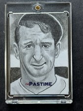 Ernie Lombardi Reds Giants 2013 Pastime 1/1 Sketch Card Brent Naughton Art