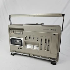 Vintage 1980 SONY TV-FM/AM Stereo Cassette Corder MODEL FX 414 Japan