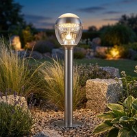 Stehlampe AußEn Sockelleuchte Gartenlampe Wetterfest Edelstahl 1 Flammig Led
