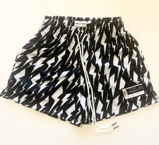 Gisele James BLACK BOLT MESH SHORTS - Athletic - Unisex - Size XS (26”-32”)