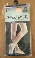 DANSKIN In Motion Footed Tights Durasoft Nylon Style 65 - Size LG - Ballet Pink