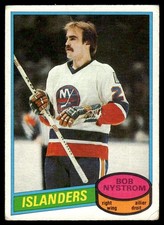 1980-81 O-Pee-Chee Vintage OPC Set Break Bob Nystrom New York Islanders #102