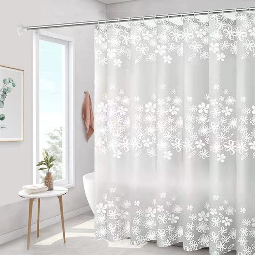 Shower Curtain Liner with 12 Plastic Hooks 72x72 Inch Plastic Shower Curtain ... - Picture 7 of 7