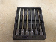 Snap-On 206EFAML 6 Pc 3/8” Drive 4mm -10mm Metric Long Hex Bit Socket Set