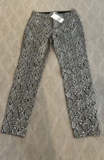NWT Zara Black and Gray Snake Print Pants Size medium