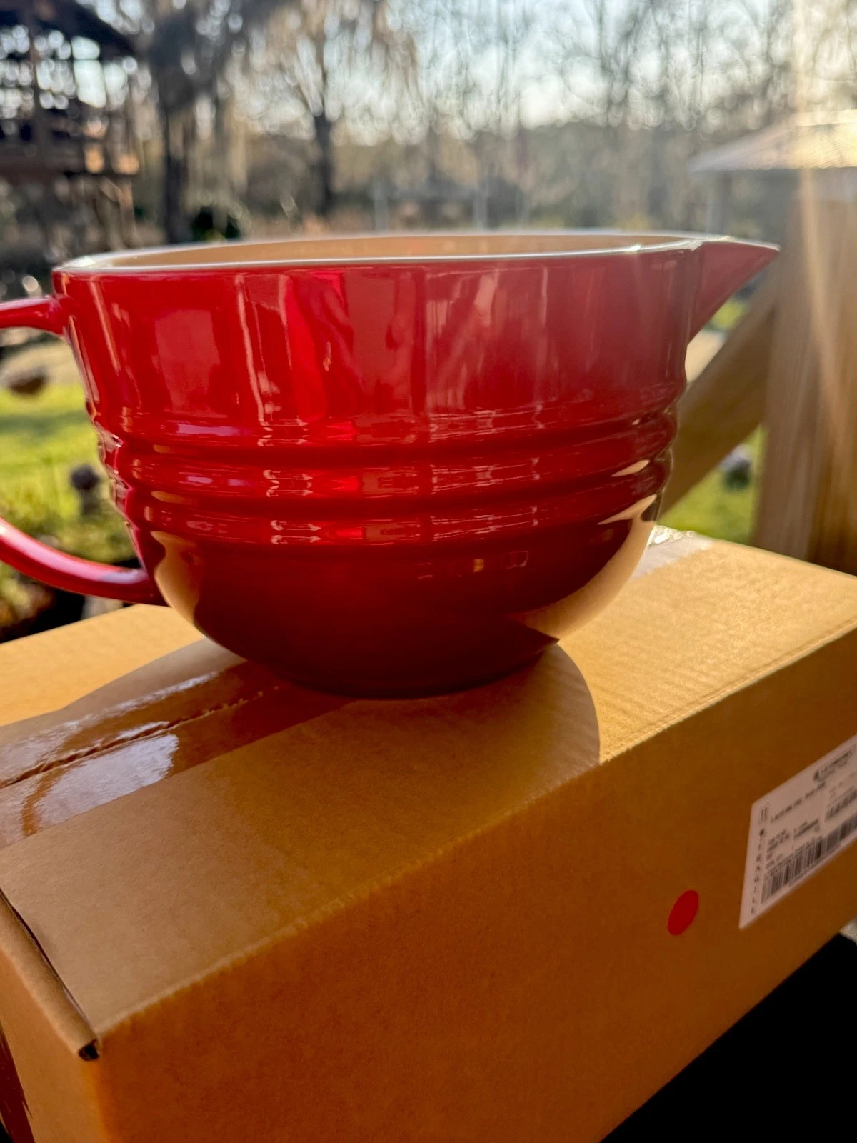 Le Creuset Stoneware Batter Bowl 2L Cerise New