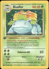1999 Pokemon DEUTSCH 1. Edition Base Set Bisaflor-Venusaur Holo 15/102 VG-EX