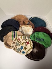 Vintage Bermuda Pappagallo Purse W/Wood Handle 9 Changeable Cloth Bags
