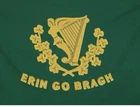 Erin Go Bragh Irish Harp Flag Heavy Cotton Sewn Embroidered Ireland Forever 3x5