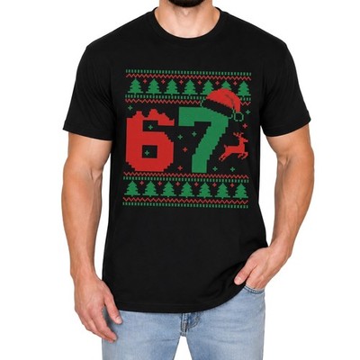 Pixel Christmas 67 Herren T-Shirt Nikolausmütze Rentier festlich Geburtstag Geschenk