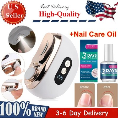 New Automatic Electric Nail Clippers with LED Light Rechargeable Nail Trimmer