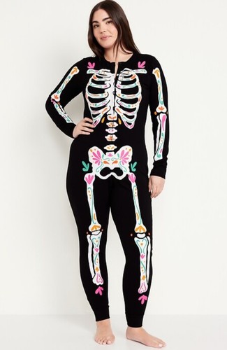 Old Navy XL (18) Day Of The Dead Halloween Skeleton Pajamas Dia De Los Muertos