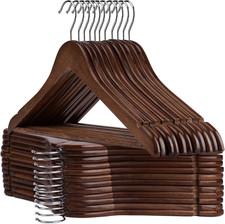 Wooden Hangers - 20 Pack - Clothes Hanger for Daily Used,Heavy Duty Wood Hangers