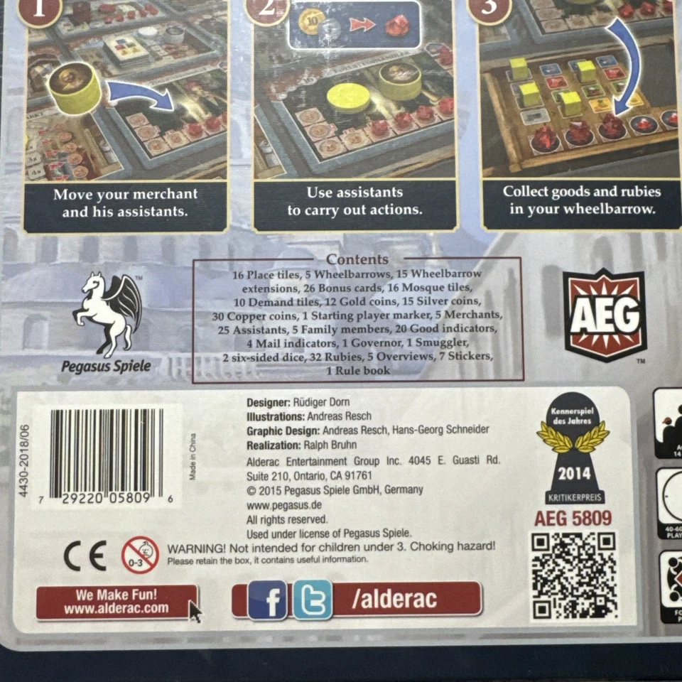 Istanbul Base Board Game Pegasus Games Factory Sealed NOS Rudiger Dorn AEG Foto 4 de 4