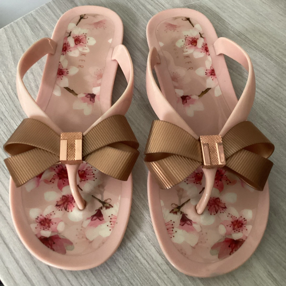 Baker Ted ミュール ノーヒール リボン baker ted Flip-Flop UK eBay | sale for Women for Sandals Rubber 靴