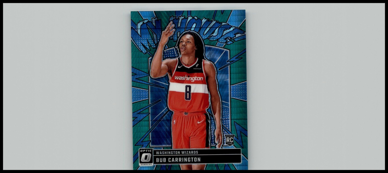 2024-25 Donruss Optic #8 Bub Carrington My House Hyper Green #/249