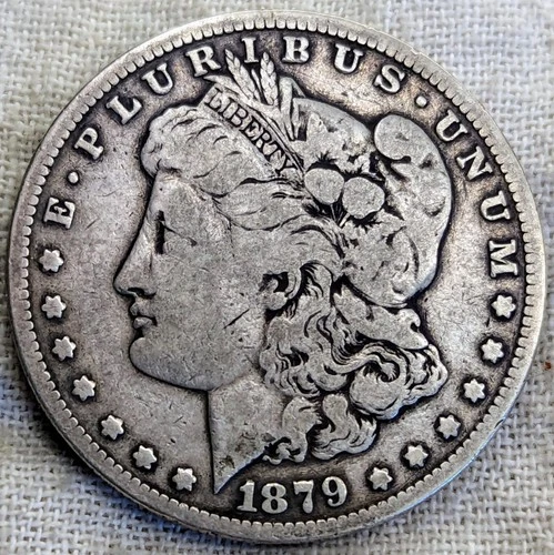 1879 S Morgan Dollar VG : Very Good, 2nd Year, Lower Mintage - .9 Fine Silver