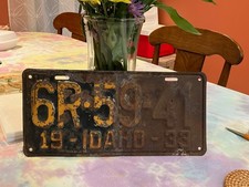 1933 Idaho License Plate 6R 59-41 - Falls County (Twin Falls)