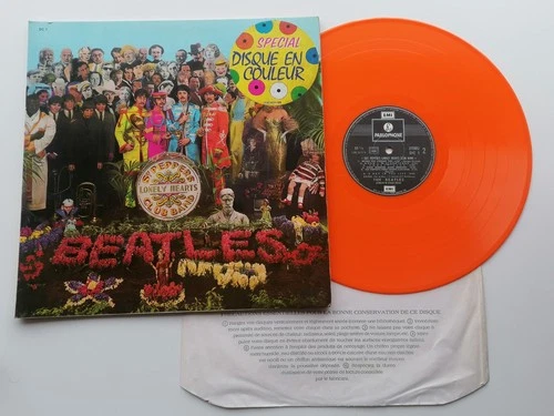 THE BEATLES  SGT PEPPERS  1978  FRENCH ORANGE VINYL  PRESS INSERT EX DC1  FRANCE