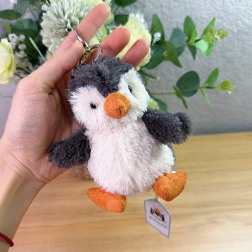 Jellycat Peanut Penguin Bag Charm Cute Plush Keychain Soft Toy NWT Dust Bag - Picture 6 of 6