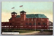 Long Beach CA Auditorium Oskar Newman Undivided Back Postcard c1900s