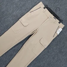 AG Adriano Goldschmied Pants Mens 32 Khaki Cargo Straight Leg Yuma Sand ASMW