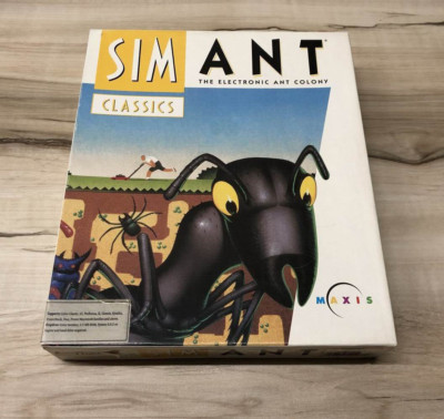 Vintage SIM ANT For Macintosh In Big Box ~ Color ~  3.5'' Floppy Disk