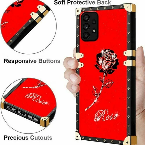 Bling Flower Rose Phone Case For iPhone 16 15 14 13 12 11 Pro Max XR XS 8 7 6 SE - 第 12/14 張圖片