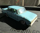 Vintage RAMBLER BANDAI 7.5" B Sign of Quality Blue Tin Friction Sedan VG 4.0