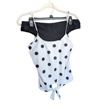 New Polka Dot Tankini and Bikini Bottom Set Size L